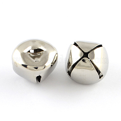 Ciondoli campana di ferro, platino, 19~20x19~20x16mm, Foro: 3x6 mm
