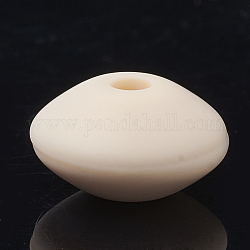Perle di silicone ecologiche per uso alimentare, masticare perline per i denti, fare collane fai-da-te fai-da-te, rondelle, Burlywood, 12x6~7mm, Foro: 2 mm