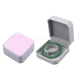 Boîte en velours, Pour bracelet, carrée, perle rose, 90x90x43mm