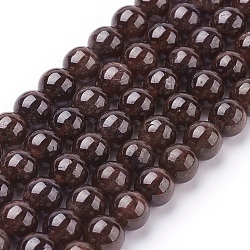 Chapelets de perles de grenat naturel, Grade b, ronde, rouge foncé, 6mm, Environ 66 pcs/chapelet, 15.5 pouce