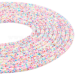 Nbeads perles de pâte polymère faites à la main brins, pour les fournitures de bricolage bijoux artisanat, perles heishi, disque / plat rond, colorées, 6x0.5mm, Trou: 2mm, Environ 320 pcs/chapelet, 15.75'' (40 cm), 10 brins
