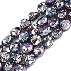 Brins de perles d'imitation en plastique ABS, de couleur plaquée ab , caramboles, noir, 10.5~11x9.5x6~6.5mm, Trou: 0.7mm, Environ 36 pcs/chapelet, 15.16 pouce ~ 15.75 pouces (38.5~40 cm)