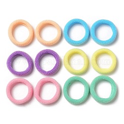 Нейлоновые эластичные резинки для волос, аксессуары для волос для женщин, держатель для хвоста для девочек, разноцветные, 6 мм, внутренний диаметр: 19 мм