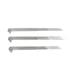 Agujas perforadoras de hierro, herramienta de fieltro de aguja, Platino, 81x6x2mm