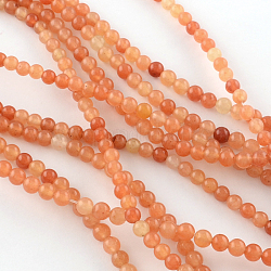 Natural Red Aventurine Round Beads Strands, 10.5mm, Hole: 1.2mm, about 37~40pcs/strand, 14.9~15.1 inch(38~38.5cm)