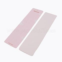 Papier Haarspange Display-Karten, Rechteck, rosa, Fußabdruckmuster, 24.2x6.5x0.05 cm, 100 Stück / Beutel