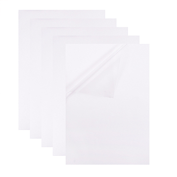 Benecreat 10 feuilles transparentes feuilles de pochoir brillant imperméable brillant auto-adhésif pvc film étiquette autocollant pour injet imprimante fournitures de bureau AJEW-BC0005-35