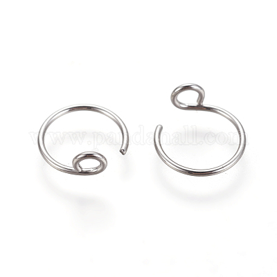 Surgical Stainless Steel Earring Hooks 21 Gauge Ball Coil 316 