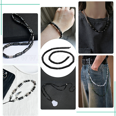 1 brin de perles de verre opaques&nbsp;FIND-PH0027-55-1