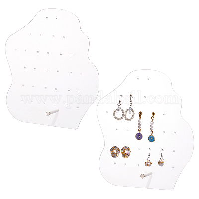 Shop FINGERINSPIRE 2 Pcs Irregular Cloud-Shaped Acrylic Earring Display  Stand Clear 30 Holes Earrings Display Holder Ear Studs Display Board Earrings  Organizer for Show for Jewelry Making - PandaHall Selected