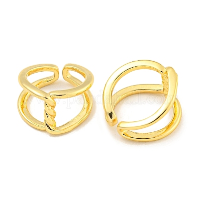 Orecchini a bracciale in ottone&nbsp;EJEW-C104-133G-1