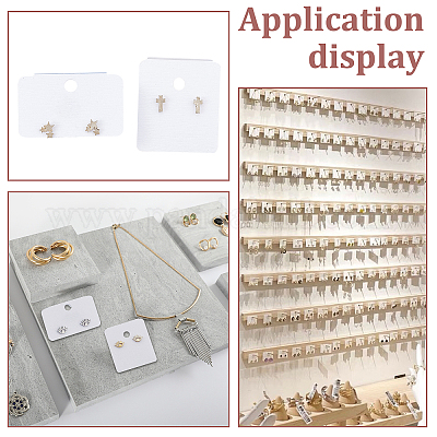 Shop FINGERINSPIRE 24 pcs Wooden Earring Display Cards with Hanging Hole 2  Holes Ear Studs Display Cards Rectangle 2 Inclined Groove Necklace  Organizer Cards Jewelry Tags for Retail Stores for Jewelry Making -  PandaHall Selected