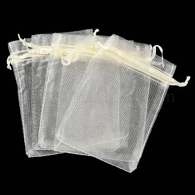 Rectangle organza sacs à cordon&nbsp;CON-PW0001-054C-18-1
