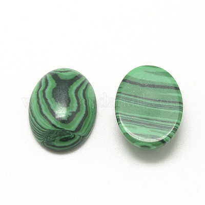 Synthetische Malachit-Cabochons&nbsp;G-R415-14x10-38-1