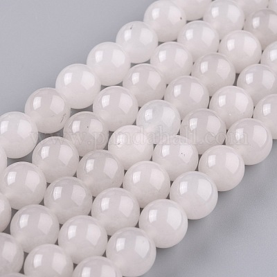 Natürliche weiße Jade Perlen&nbsp;G-G766-C-28-1