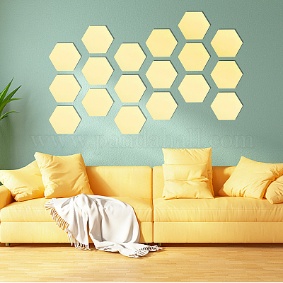 Wholesale Acrylic Hexagon Mirror Wall Decor 