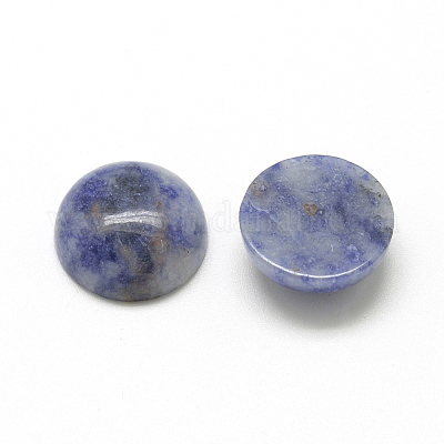 Natürliche blaue Fleck Jaspis Cabochons&nbsp;G-R416-8mm-45-1