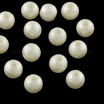 Matte runde abs-Kunststoffimitatperlen&nbsp;X-SACR-R880-6mm-Z24-1