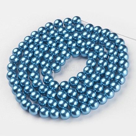 Glass Pearl Beads Strands HY-8D-B52-1