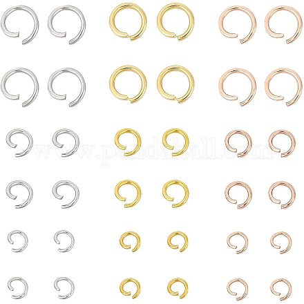 Unicraftale circa 450 pz 18/20/22 gauge anello di salto in acciaio inossidabile colore misto anello di salto aperto connettori o anelli 3 formati connettore anello di salto per fai da te collane braccialetto fabbricazione di gioielli STAS-UN0004-16-1