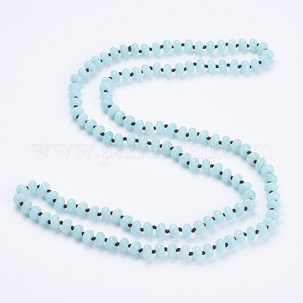 Natural Amazonite Beaded Multi-use Necklaces/Wrap Bracelets NJEW-K095-B03-1