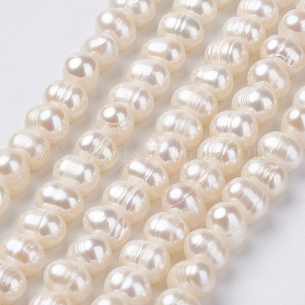 Fili di perle di perle d'acqua dolce coltivate naturali PEAR-D187-31-1