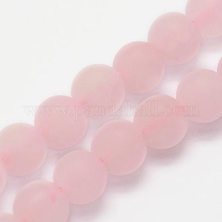 Natürlichen Rosenquarz Perlen Stränge G-K194-10mm-06-1