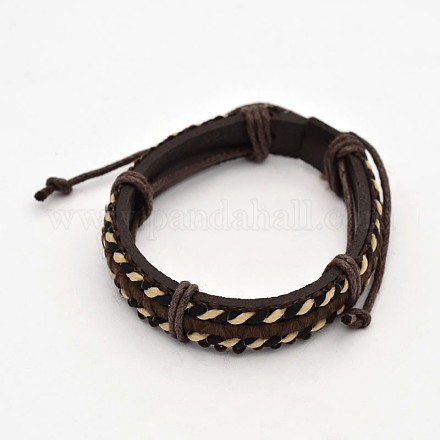 Adjustable Cord Bracelets BJEW-M117-12A-1