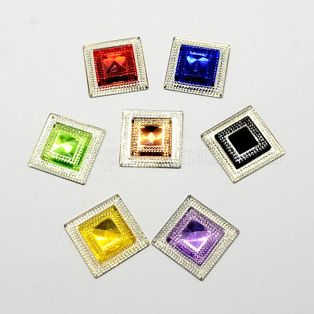 Square Resin Cabochons CRES-R122A-M-1