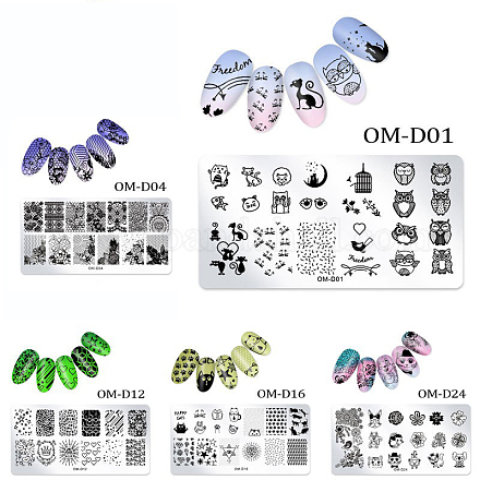 Plaques d'estampage à ongles en acier inoxydable MRMJ-E006-10-M-1