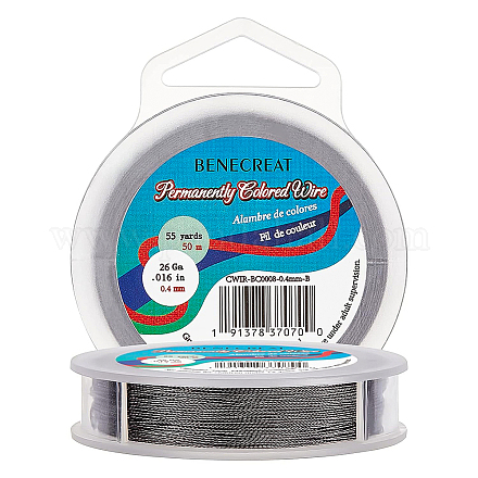 BENECREAT 26 Gauge/0.4mm Tarnish Resistant Twist Copper Wire 164 Feet/50m 3 Strands Jewelry Beading Wire for Jewelry Craft Making CWIR-BC0008-0.4mm-G-1