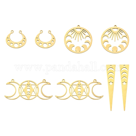 8 pièces 4 style 201 pendentifs en acier inoxydable STAS-SZ0002-43-1