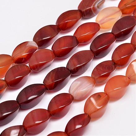 Natural Red Agate Beads Strands G-K126-C02-1