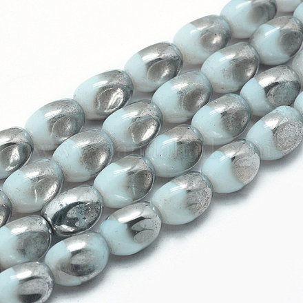 Chapelets de perles en verre électroplaqué EGLA-P029-06-08-1