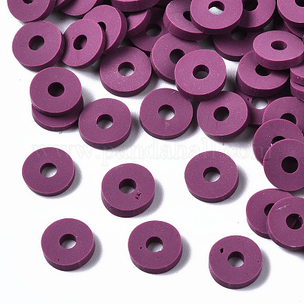 Handmade Polymer Clay Beads X-CLAY-Q251-6.0mm-B05-1