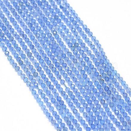 Calcedonio blu naturale fili di perle G-G914-2mm-16-1