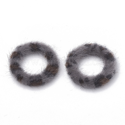 Faux Mink Fur Covered Linking Rings X-WOVE-N009-08A-1