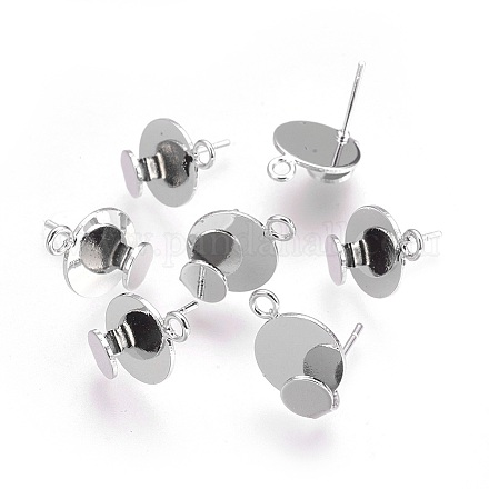 Accessoires de clous d'oreilles en laiton KK-O104-05P-NF-1
