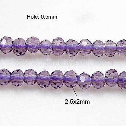 Chapelets de perles en cristal en verre GLAA-D032-2.5x2-07-1