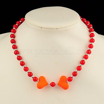 Fashion Acrylic Necklaces for Kids NJEW-JN00382-04-1