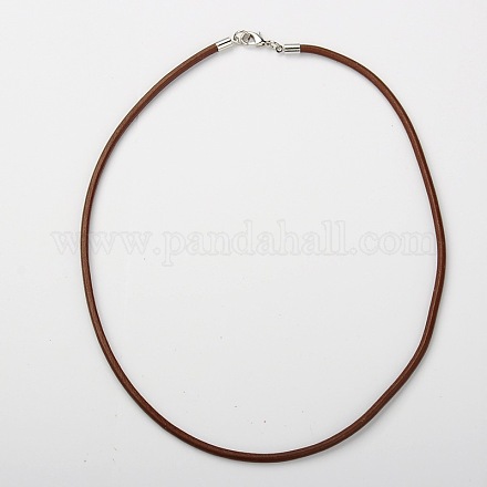 Cowhide Leather Necklace Making AJEW-JW00001-02-1