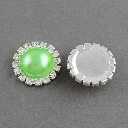 Garment Accessories Half Round ABS Plastic Imitation Pearl Cabochons RB-S020-05-A10-1