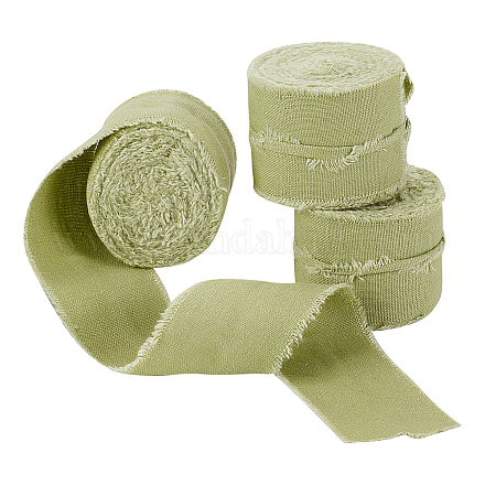 Rustikales Baumwollband mit ausgefransten Kanten OCOR-WH0071-029A-1
