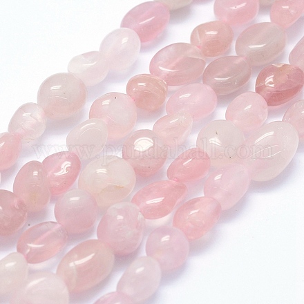 Granos naturales de abalorios de cuarzo rosa G-K230-12-1