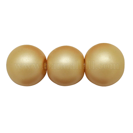 Матовая выпечки окрашенные стеклянные нити шарик перлы X-DGLA-S111-8mm-N26-1