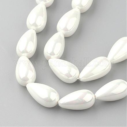 Cuentas perlas de concha de perla PEAR-R064-62-1