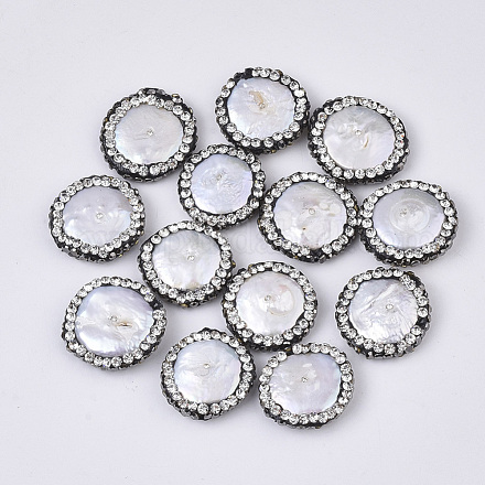 Perlas naturales abalorios de agua dulce cultivadas PEAR-T004-01-1