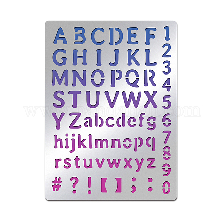 Stencil con lettere in metallo benecreat DIY-WH0289-033-1