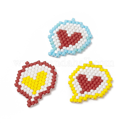 3 pièces 3 couleurs faites à la main miyuki japonais métier à tisser motif perles de rocaille PALLOY-MZ00072-1