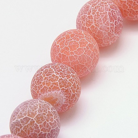 Chapelets de perles en agate naturelle craquelée G-G055-8mm-11-1